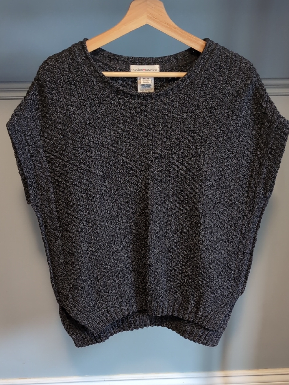 Parkhurst Charcoal Short-Sleeve Crewneck Sweater